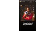 Screenshot of Allick's Instagram story on National Boyfriend's Day (Image via: @rebekahallick_ on IG)